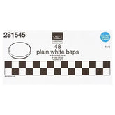 Chef's Essentials 48 Plain White Baps  Adomoo